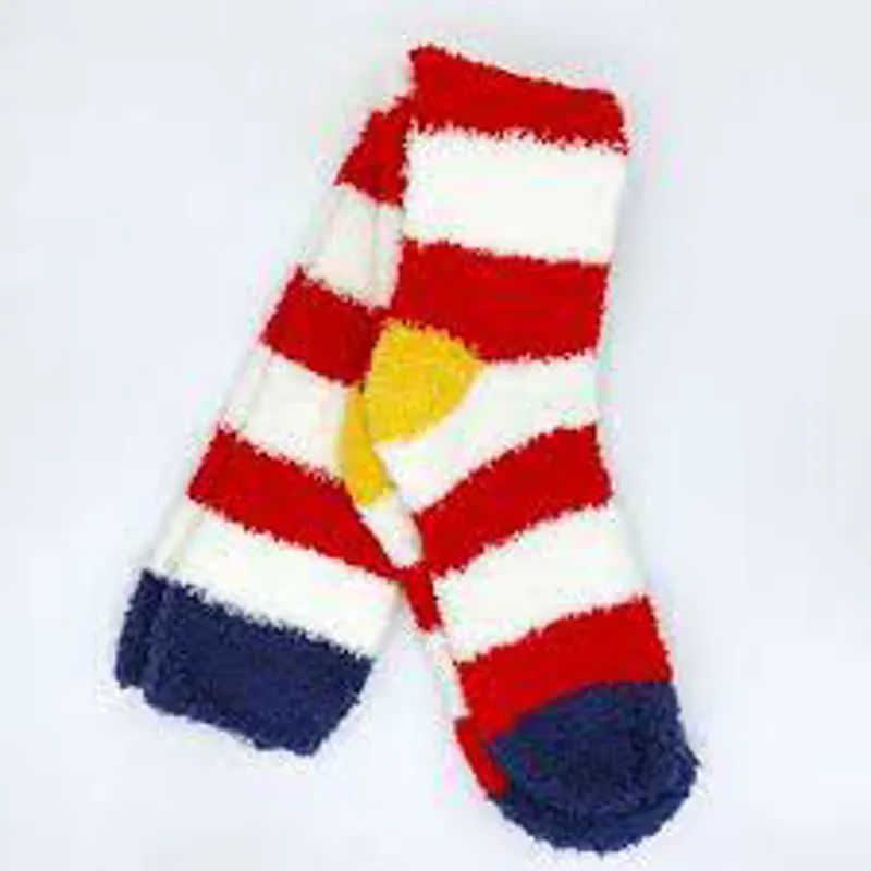 Lazy Jacks Ladies Fluffy Socks Red